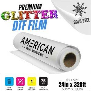 DTF Glitter 24″ Single Sided Film (Cold Peel)